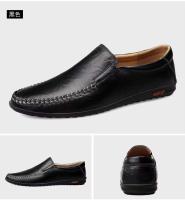 Zapatos deportivos planos para caminar de otoño para hombre de cuero genuino 2020, zapatos de conducción informales transpirables - details 11