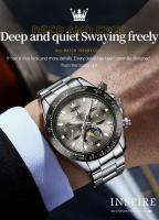 Reloj Automático de Acero Inoxidable OLEVS para Hombres Impermeable, Mecánico, Correa de Cuero - details 2