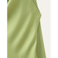 BUNO-Vestido de fiesta con cuello Halter y cinta de satén para mujer, vestidos elegantes sin espalda y hombros descubiertos, batas lisas para primavera 2025 - details 24