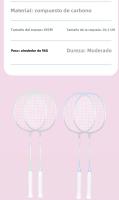 Raqueta De Bádminton Ultra Ligero Y Duradero Traje Adulto Competición Entrenamiento Bola Doble Raqueta - details 9