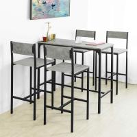 OGT14-N Conjunto Mesa Alta de Bar y 4 Taburetes con Respaldos Estilo Industrial,ES (Madera) - details 14