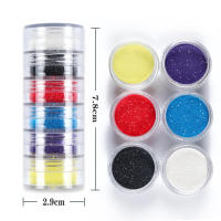 Juego de polvo de flocado de 6 colores, polvo de azúcar brillante, pigmento de cromo para decoración de uñas - details 9