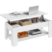 Mesa de Café Elevable y Extensible con Revistero 98x50x(41,8-56) cm Mueble para Sala de Estar y Comedor - details 45