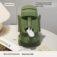 Estatua de piedra, caja de pañuelos de plástico, soporte multifuncional para auriculares de escritorio para el hogar, estatua decorativa para sala de estar y dormitorio - details 3