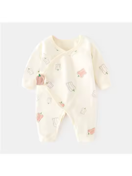 Rompe de Algodón para Bebé Recién Nacido Ropa Infantil Casual de Primavera Otoño Tallas 0-6M - 1