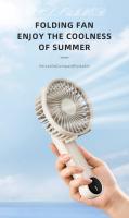 Ventilador de mano recargable, aire acondicionado portátil, 2024 °, plegable y ajustable, con pantalla Digital LED y 3 engranajes, novedad de 180 - details 0