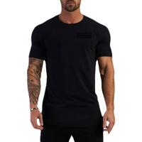 Camiseta deportiva de manga corta para hombre, Camisa de algodón con estampado de Faith Over Fear, ajustada, transpirable, para entrenamiento - details 1