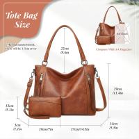 Bolso de Hombro para Mujer, Bandolera de Cuero PU, informal, Gran Capacidad - details 8