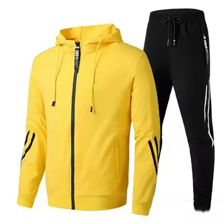 2025 moda ocio Spor con capucha una camisa de dos piezas para hombre Runni barato - 1