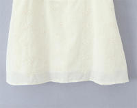 Vestido Mini Retro Beige de OUWU Estilo A-line Ajustado para Verano con Borlas Dulces - details 8