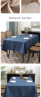 Mantel impermeable y resistente al aceite para el hogar, mantel moderno de lino y algodón, simple y grueso, de color sólido - details 5