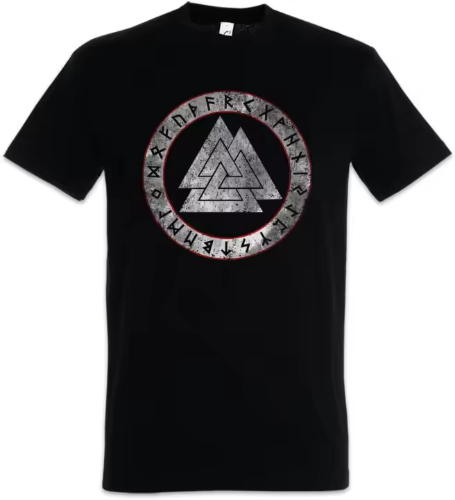 Camiseta con Runas Valknut Moda para Hombres Estilo Único - 1