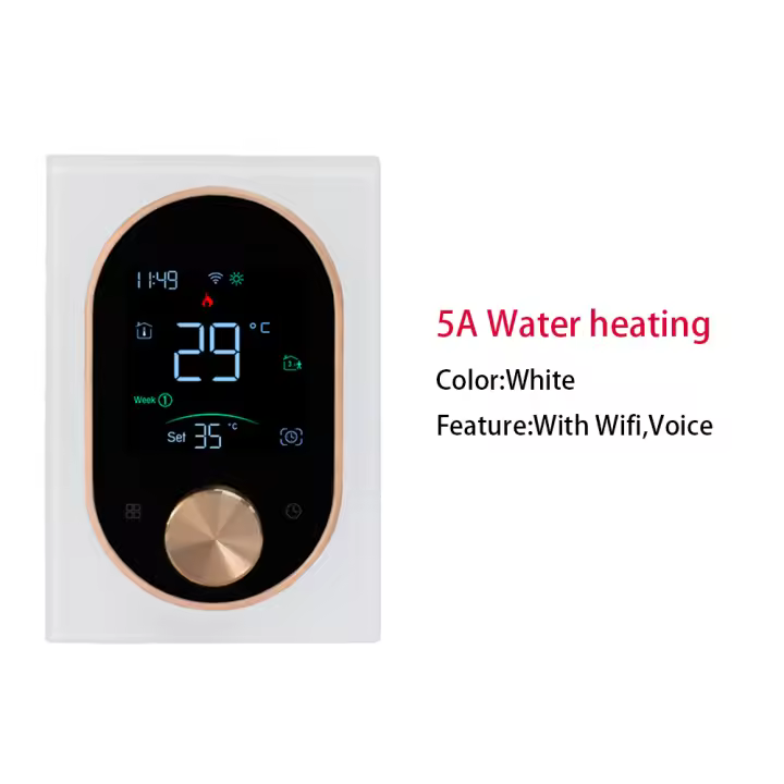 Controlador de temperatura programable para el hogar, termostato de perilla inteligente WiFi, calefacción de suelo, caldera de agua y Gas, pantalla táctil LED, Google Home - 1