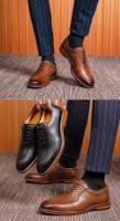 Cuero genuino de primera capa de cuero de vaca hecho a mano zapatos de cuero para hombres zapatos para hombres. - details 11