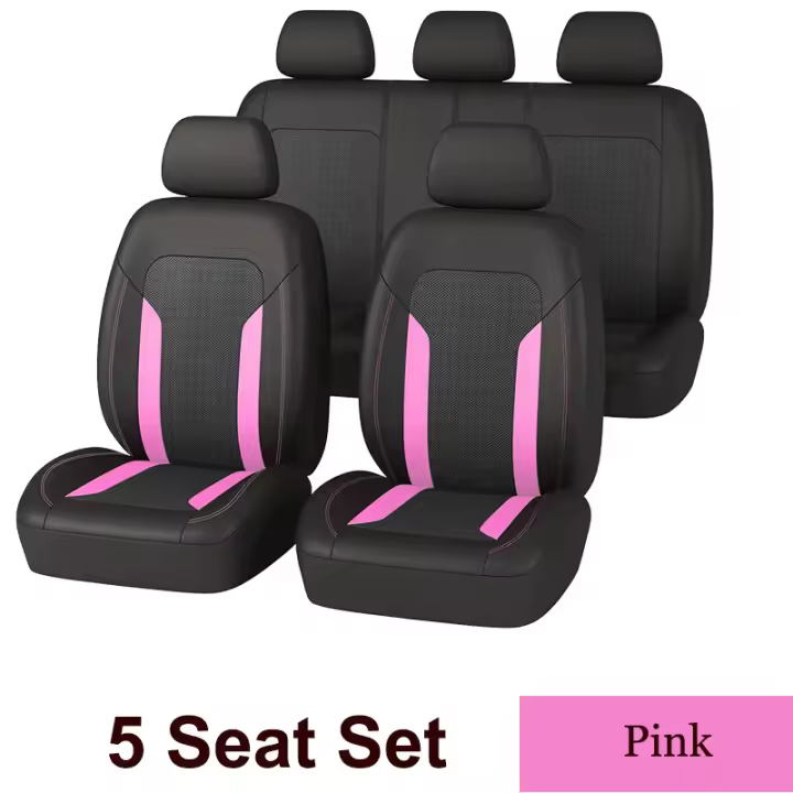 Cubierta de Asiento de Malla Universal Juego de Accesorios de Coche para Interiores Compatible con Airbag y Cierre de Cremallera para la Mayoría de los Coches SUV Track Van Unisex - 1