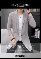 Suéter de otoño e invierno para hombre, suéter de punto, chaqueta, cárdigan largo para hombre, suéter de lana, suéter de color sólido - details 1