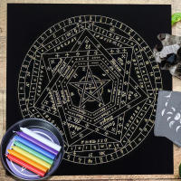 Mantel Sigillum Dei Aemeth rueda del zodiaco tabla de astrología Altar Tarot extender tela juego almohadilla de cartas - details 3
