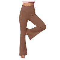Malla, Tiro Bo Camping Yoga Malla Usada Con Corte De Bota, Pantalones De Entrenamiento Cómodos Para Mujer, Rosa Informal - details 4