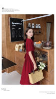 Vestido Elegante de Tencel Chiffon para Mujer Primavera-Verano Ajuste Franco Largo Adelgazante - details 8