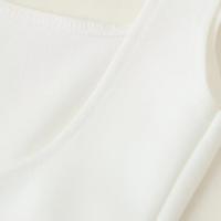 PB & ZA 2025 novedad de verano Costuras holgadas cuello cuadrado casual versátil camisola simple tops ropa de mujer - details 9