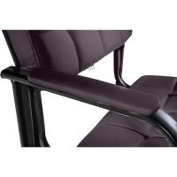 B Tapizada En Cuero Sintético I Silla De Espera con Reposabrazos I Silla Confidente con Base De Metal I Color:, Color:Negro - details 47