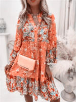 Elegante Vestido de Playa Boho con Estampado Floral Moda de Primavera-Verano 2024 para Mujeres - details 7