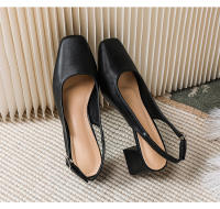 Bolsas de Cuero Suaves de Gran Tamaño Sandalias de Cabeza Cuadrada con Tacones Gruesos para el Trabajo en Verano 2024 - details 17