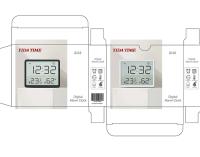 Reloj despertador ultrafino LCD pantalla grande higrómetro de temperatura Digital reloj despertador Simple diseño magnético relojes de decoración de escritorio - details 10