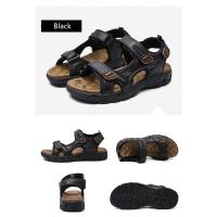 Sandalias cómodas de verano para hombre, zapatos suaves para playa y exterior, transpirables, informales de cuero - details 23