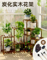Soporte de plantas de madera para interiores y exteriores, estante de exhibición de plantas de escalera, estante de almacenamiento de plantas de balcón, soporte de estante de flores - details 2