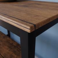 Juego de Mesa de Bar de 2 plazas, Mesa de Desayuno con 2 taburetes de Bar, Marco de Acero Industrial (Gris) - details 12