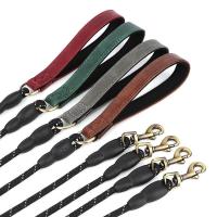 Collar personalizado cuero PU perro, conjunto correa con placa de identificación grabada gratis para perros pequeños, medianos y - details 6