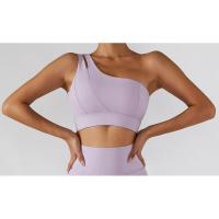Sujetador deportivo sexy de un solo hombro para mujer, ropa interior de entrenamiento de gimnasia, chaleco para correr de alto soporte - details 6