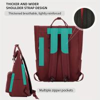 Nueva mochila de gran capacidad con borde enrollado, adecuada para portátiles de 15,6 pulgadas, ideal para estudiantes de todos los géneros. - details 5