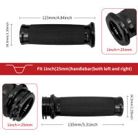 Manillar Universal para motocicleta, empuñaduras negras de 1 "para Harley y 25mm, Touring, Road King, Dyna, VRSC, Sportster XL, 883, 1200, XR, Softail - details 4