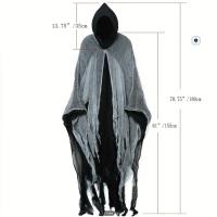 Capa de Halloween Ropa de Esqueleto, Máscara, Casa del Fantasma, Cámara de Secretos, Conjunto Casual de Moda para Hombres - details 3