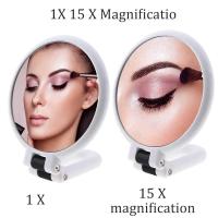 Espejo Plegable de Doble Cara Luz de Maquillaje Vintage para Mujeres 2/5/10/15x Ideal para Viajes - details 1