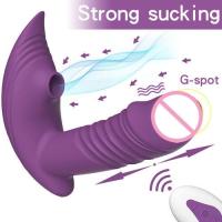 Dildo Vibrator Vestible Clitoral G Punto Succión Estimulador Juguetes sexuales para mujeres Control remoto Vagina femenina Masturbación Coquetear Masajero - details 9