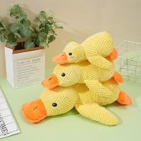 Juguete para perros pato amarillo nuevo 2025, La almohada calmante de patos suaves, Juguete de patos para perros con sonido de patadas para perros de interior (Amarillo) - details 0