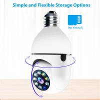 Bombilla de vigilancia a todo Color, visión nocturna, seguimiento humano automático, Zoom, Monitor de seguridad interior, cámara Wifi, Hogar Inteligente - details 1