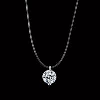 Collar en plata de ley 925 en 8 mm en circonita cúbica para mujeres y niñas, collar en cadencia clavo invisible - details 5
