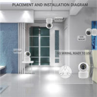 Cámara de vigilancia doméstico interior inalámbrico WIFI Internet remoto inteligente Visión nocturna alarma 360 grados vigilancia - details 1