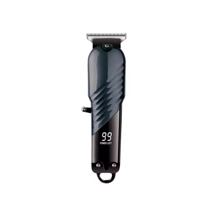 Kemei-cortadora de pelo profesional para hombre, máquina eléctrica inalámbrica, recargable por USB tipo c, con pantalla LED - 1