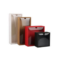 Cajas de Regalo de Papel Kraft Blanco 10Pcs con Ventana de PVC Transparente - details 0