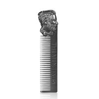 Peine de Metal para estilismo de peluquero de tamaño de bolsillo, peine profesional de aleación de Zinc para Barba para hombres, herramientas portátiles para dar forma al cuidado del bigote y antienredos - details 3