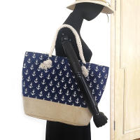 Bolsa de playa a rayas 2024, bolso de hombro para las axilas, bolso de lona informal de gran capacidad. - details 9
