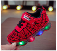 Zapatos deportivos con luces LED para niños, Zapatillas de malla para correr, zapatillas de Velcro antideslizantes luminosas - details 0
