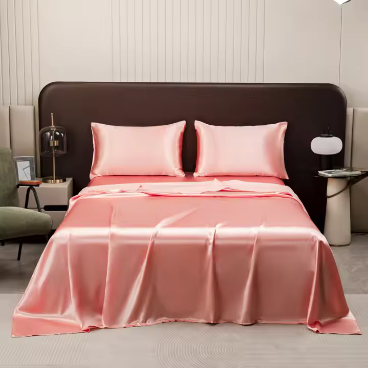 Bonenjoy-sábana con funda de almohada, ropa de cama de Color sólido, juego de sábanas planas suaves, sábanas para el hogar - 1