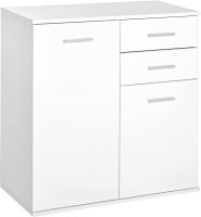 Aparador Armario de Cocina con 2 Puertas Buffet de Salón con 2 Cajones Estante Ajustable Estilo Moderno para Comedor 106x35x76cm Blanco Brillante - details 9