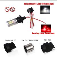 IJDM coche T20 LED blanco/rojo de doble Color Canbus W21W 7440 3156 1156 P21W bombillas led para luces de marcha atrás de respaldo de coche y lámpara antiniebla trasera - details 3
